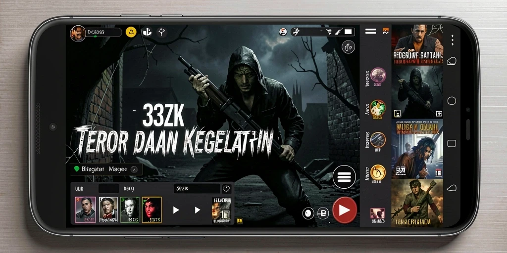 Screenshot gameplay 33ZK menampilkan suasana horror yang menggugah.