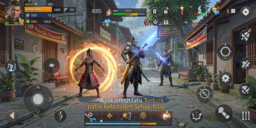 Screenshot tampilan utama aplikasi utilitas 8055 yang intuitif dan fungsional.