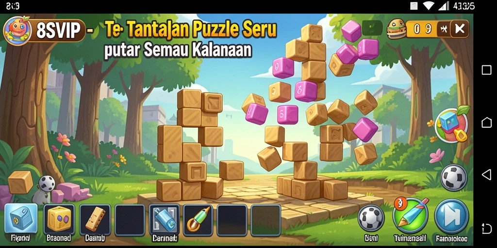 Screenshot gameplay 8SVIP menampilkan kolaborasi puzzle yang menantang.