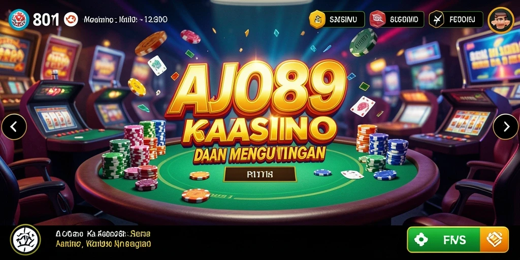 Tampilan utama AJO89 dengan gameplay Kasino yang menarik.
