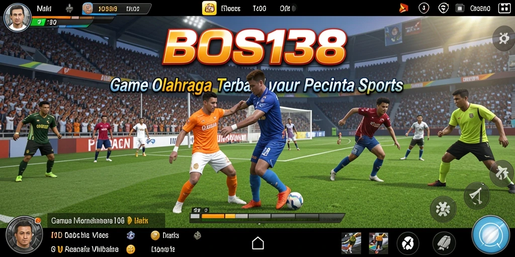 Tampilan menarik dari gameplay BOS138 dengan latar belakang lapangan olahraga.