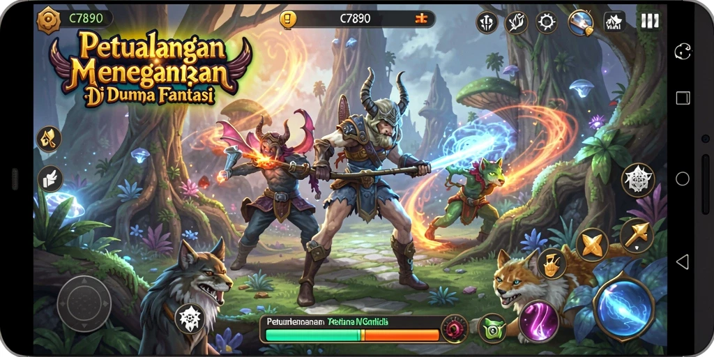 Screenshot gameplay C7890 menampilkan aksi petualangan yang mendebarkan.