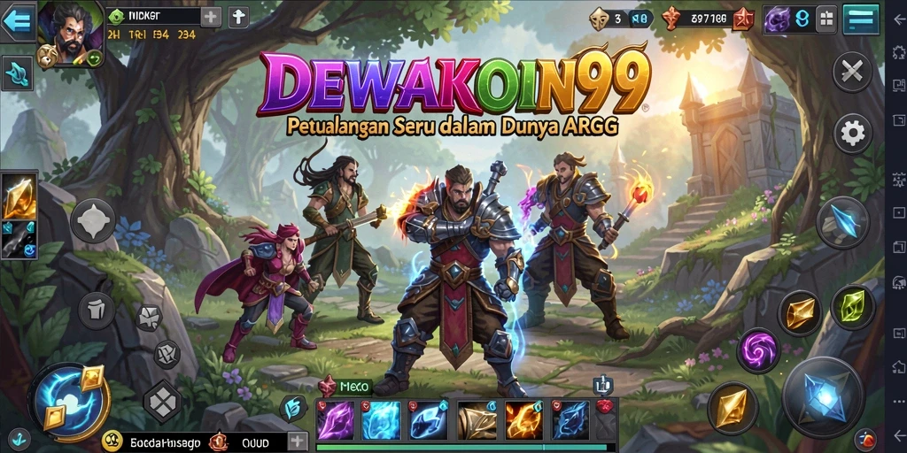 Tampilan aksi mendebarkan dalam DEWAKOIN99 ARPG.