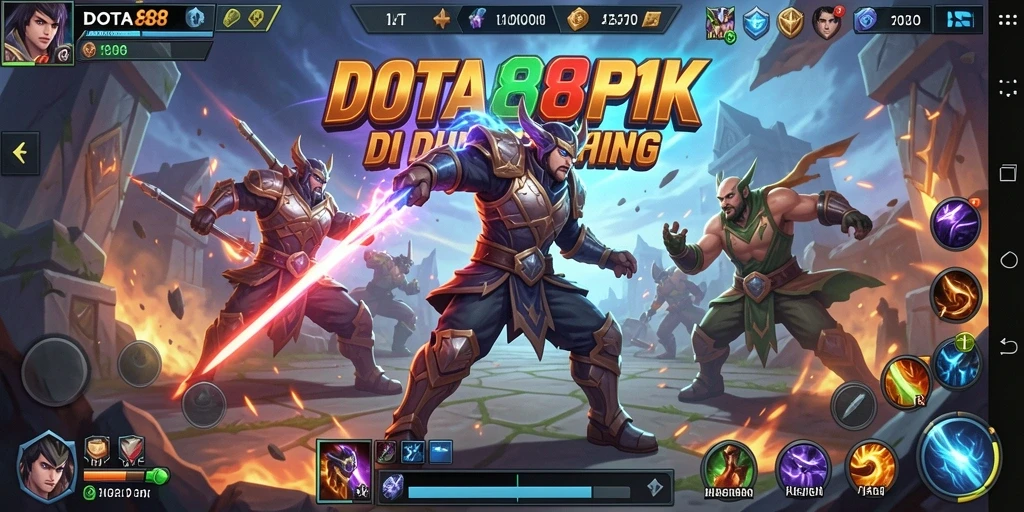 Tampilan gameplay DOTA88 yang penuh aksi dan strategi pertarungan.