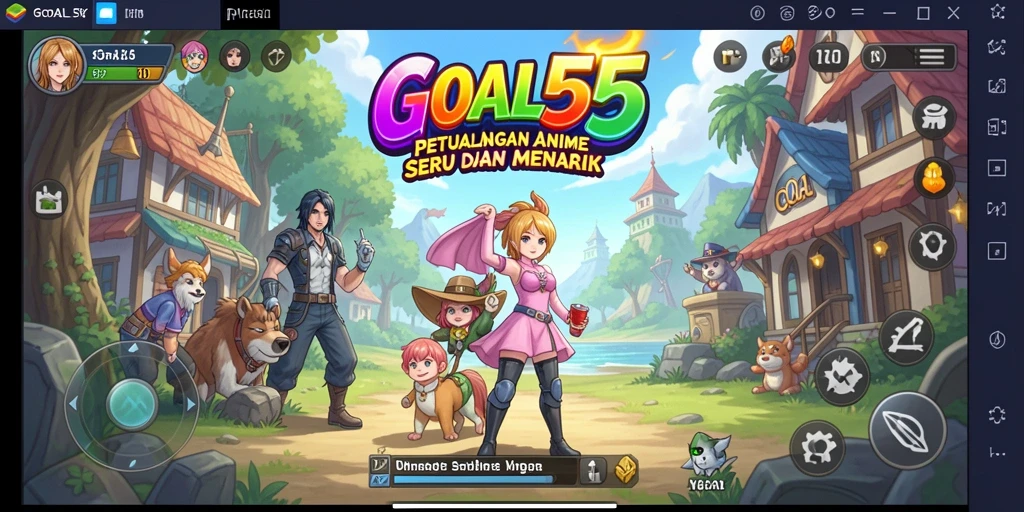 Tampilan gameplay yang menarik di dunia Anime GOAL55.