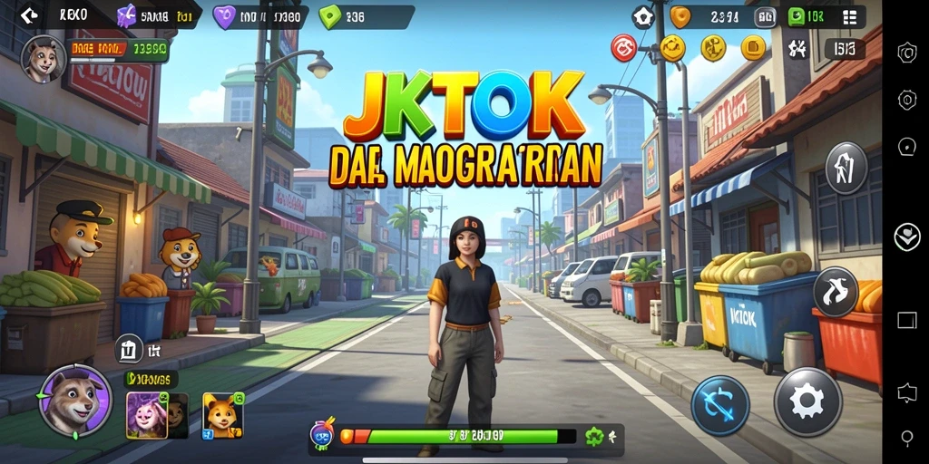 Tampilan gameplay JKTOK yang memikat dengan elemen Idle.