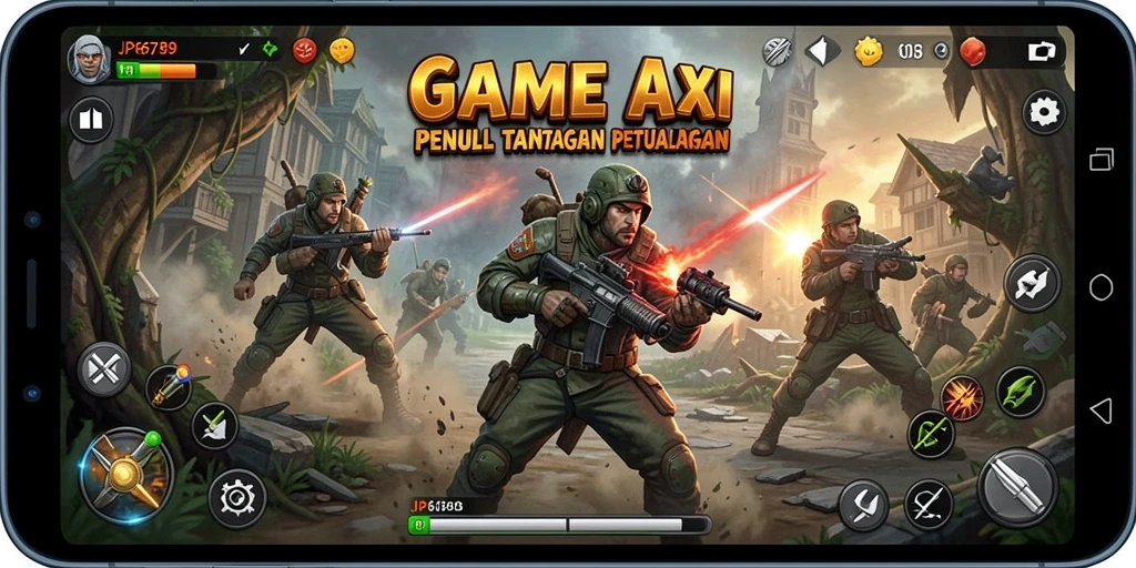 Tampilan gameplay aksi seru di JP6789 dengan karakter beragam.