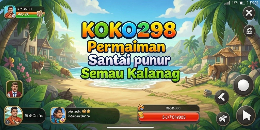 Tampilan gameplay KOKO288 yang ceria dan penuh warna.