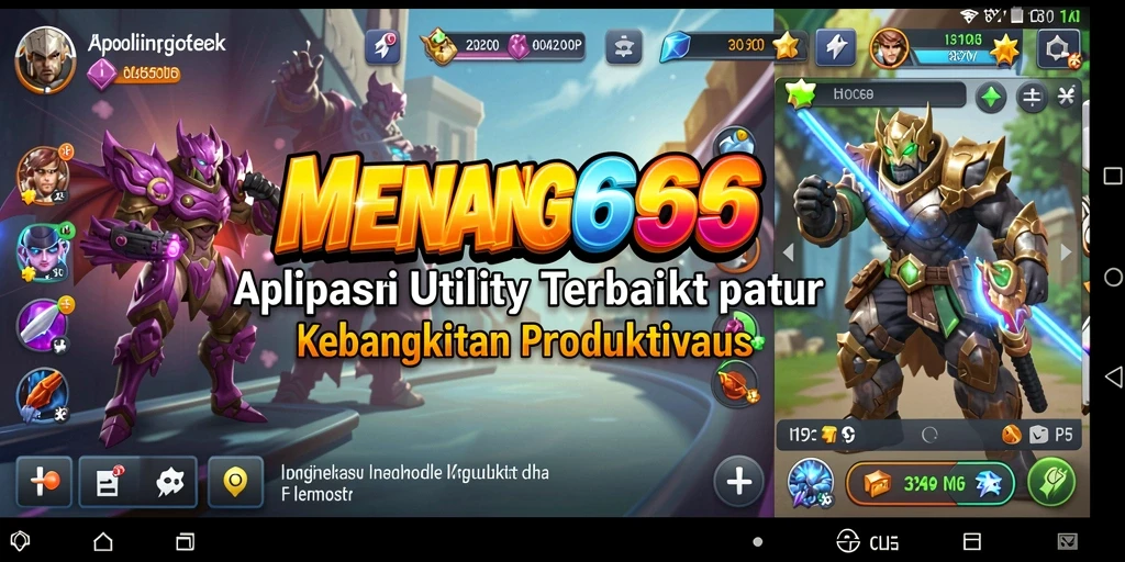 Tampilan aplikasi MENANG666 dengan fitur utilitas yang mudah digunakan.