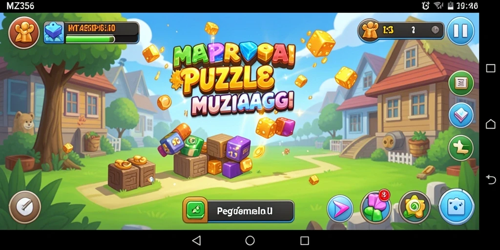 Screenshot menampilkan gameplay seru dalam MZ356, penuh dengan teka-teki menantang.