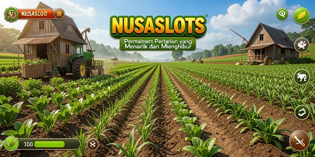 Gameplay seru dalam NUSASLOTS saat mengelola lahan pertanian.