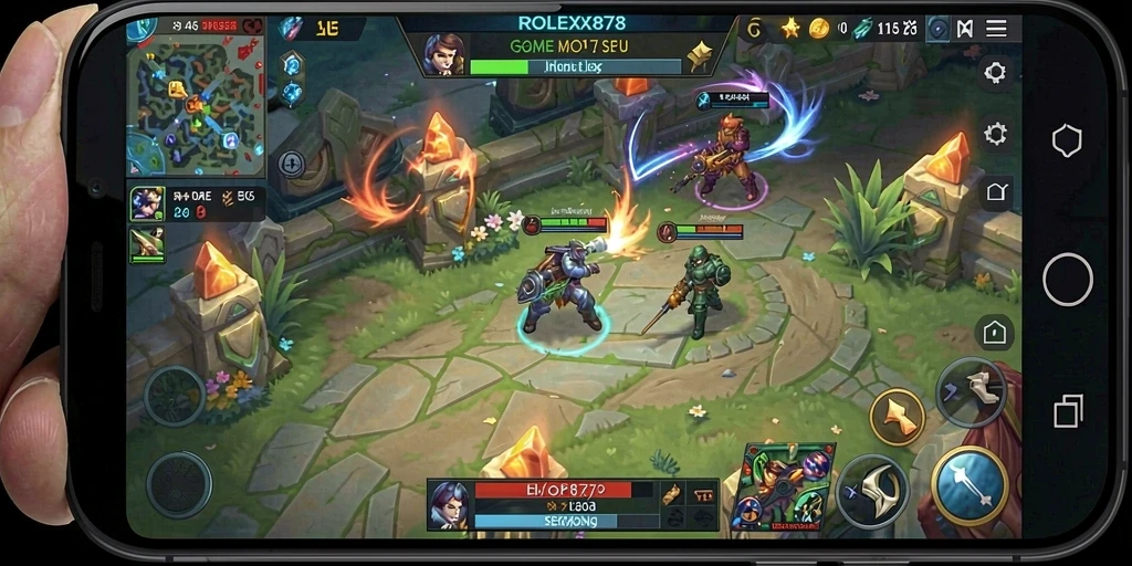 Tampilan gameplay seru dan menegangkan dalam ROLEX878.