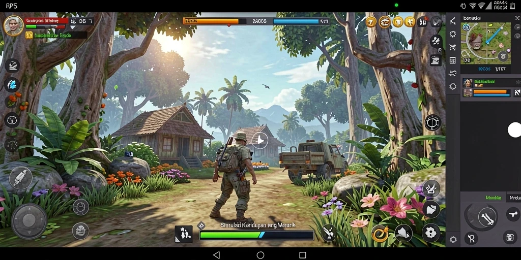 Tampilan gameplay RP55 dengan grafis indah dan interaksi mendalam.