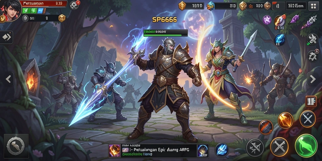 Tampilan gameplay ARPG yang seru dan menantang di SP666.