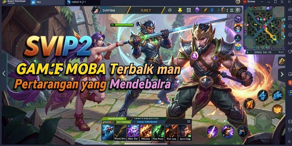 Screenshot gameplay SVIP2 dengan aksi pertarungan yang intens.
