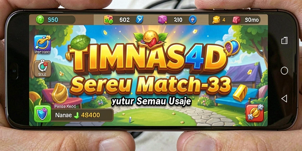 Tampilkan momen seru TIMNAS4D dalam gameplay Match-3 yang menantang.
