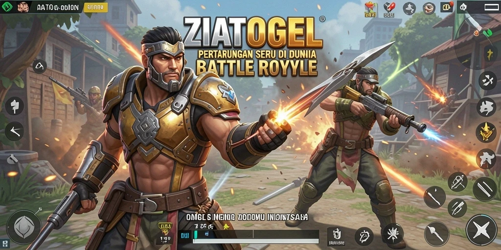 Gameplay seru dalam ZIATOGEL dengan pertarungan intens.